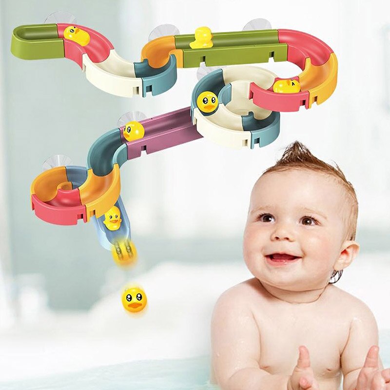 Baby Bath Toys Track Bathtub Kids Play for Kids Baby Shower Toy Marble Race Run Assembling Track Bathroom Children&#39;s Water Toys Junifera